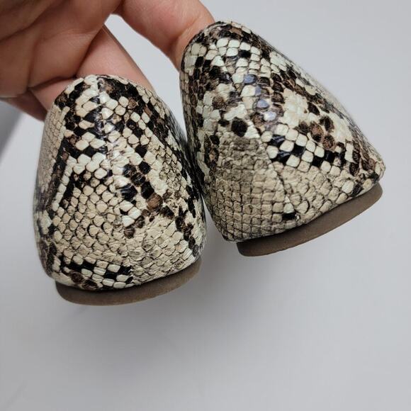 Espirit Faux Snakeskin Pointy Loafers 7.5 - Picture 7 of 8
